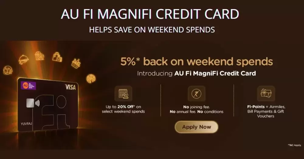 How AU Fi MagniFi Credit Card Helps Save on Weekend Spends