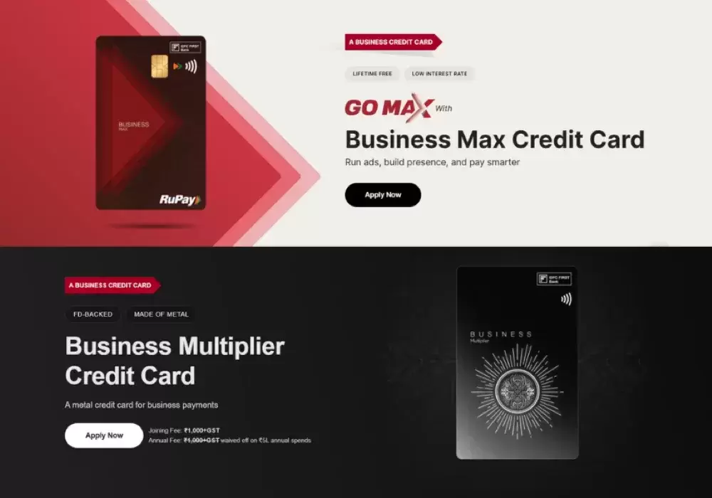 IDFC Bank Introduces Two New Business Credit Cards for Smart Spending