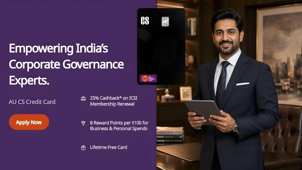 AU Introduces Exclusive CS Credit Card for Company Secretaries