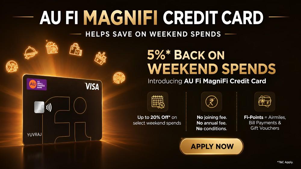 How AU Fi MagniFi Credit Card Helps Save on Weekend Spends