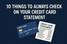 10 Things to Always Check in Your Credit Card Statement