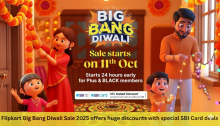 Flipkart Big Bang Diwali Sale 2025: Early Access, SBI Offers, and Top Deals from October 11