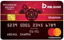 RBL Bank Titanium Delight Credit Card