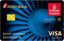 Emirates Skywards ICICI Bank Sapphiro Credit Card